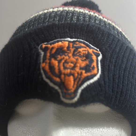 Bears Striped Pom-Pom Beanie - Navy and Orange - Picture 5 of 7